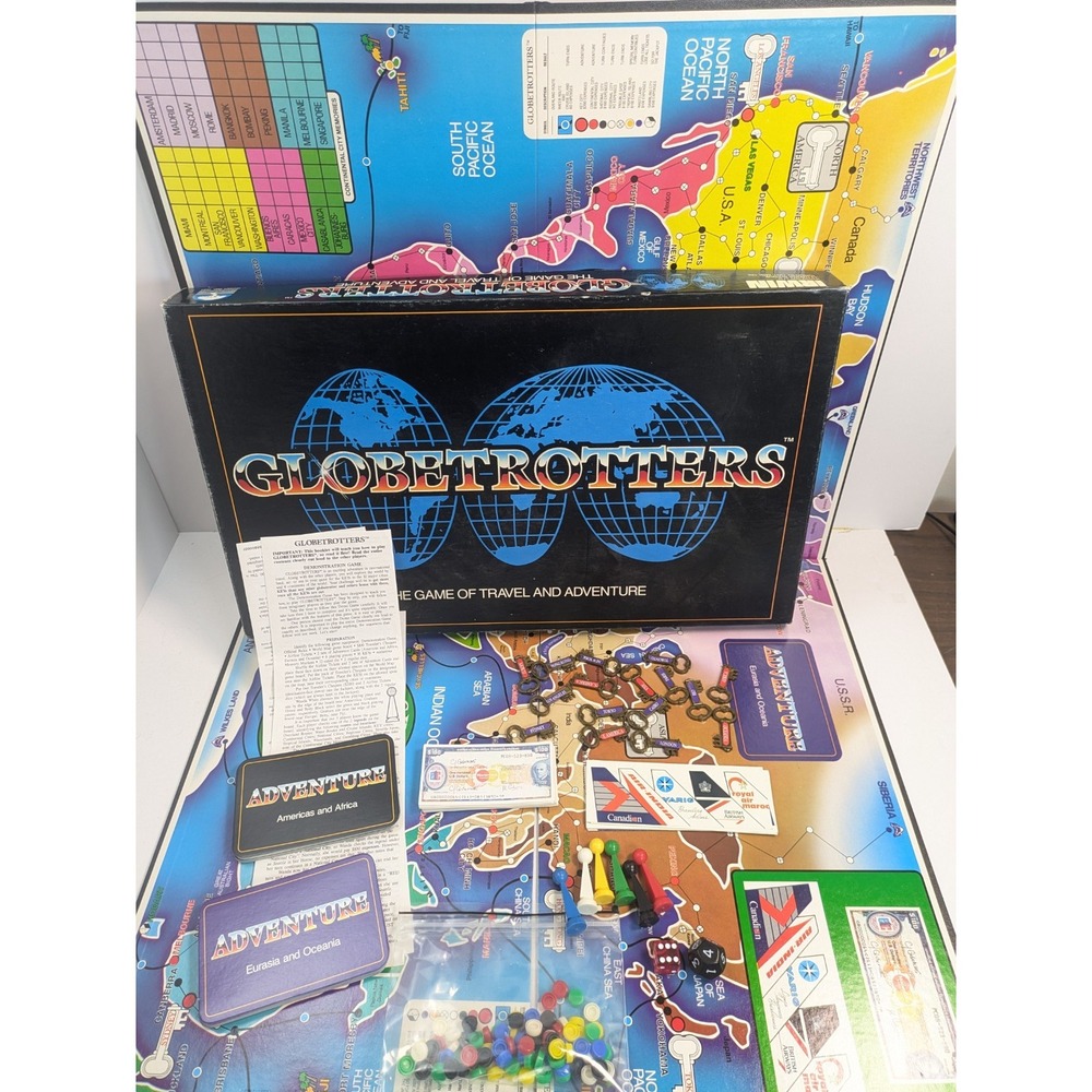 Vintage 1984 Globetrotters Board Game 100% Complete